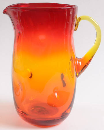 Pitchers & Jugs #7018 Plain Dimple Pitcher 9"-11" by Blenko