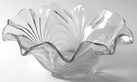 Alpine Clear 12" 4-Toed Footed Bowl