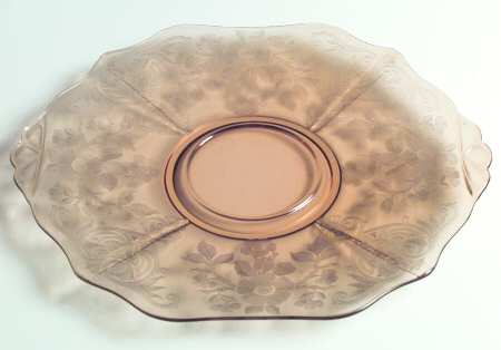 Apple Blossom Amber (Stem 3120) Cheese & Cracker Plate-Shape 3400