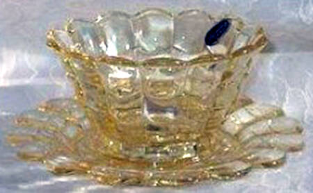 Cascade Yellow Mayonnaise Bowl, Underplate and Ladle