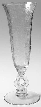Chantilly 10" Keyhole-Stem Footed Vase by Cambridge