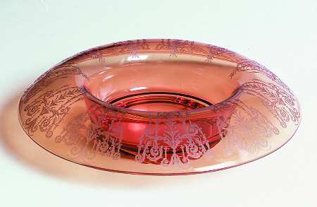 Cleo Amber (Stem 3077) 10" Rolled Edge Bowl