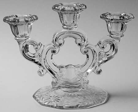 Cut 541 (Stem #3130) 3 Light Candlestick (3400/638)