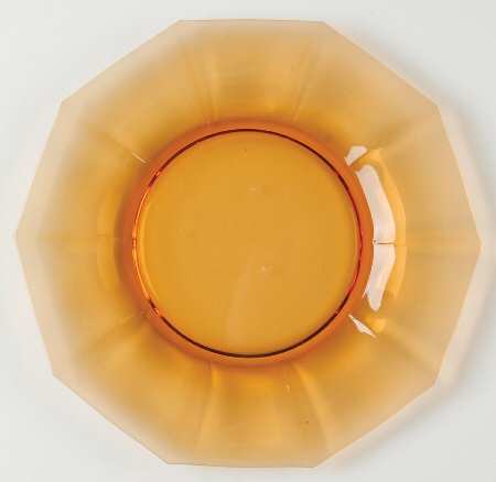 Decagon Amber Luncheon Plate
