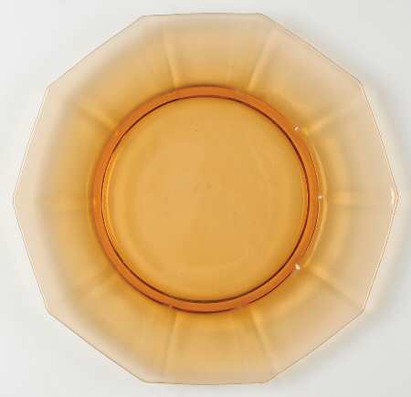 Decagon Amber Dinner Plate