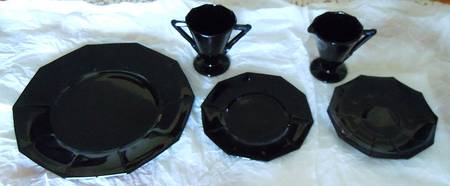Decagon Ebony Dinner Plate