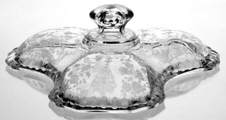 Elaine Clear (Stem 3500) Lid for 3500/57 3 Part Candy/Relish