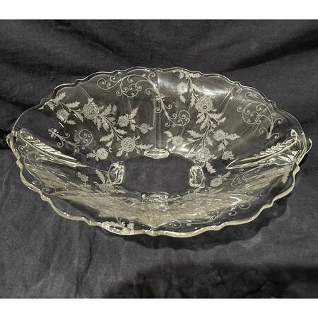 Elaine Clear (Stem 3500) 12" Oval 4-Toed Handled Bowl