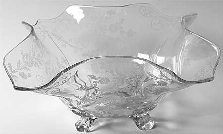 Elaine Clear (Stem 3500) 3400 11" 4 Toed Fancy Edge Bowl