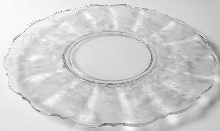 Elaine Clear (Stem 3500) 14" Flat Edge Torte Plate
