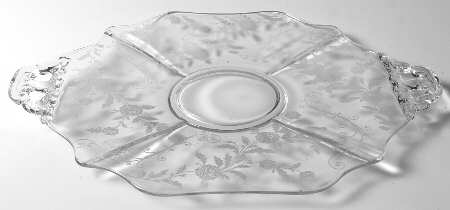 Elaine Clear (Stem 3500) 14" 2 Handled Plate (Shape 3400)