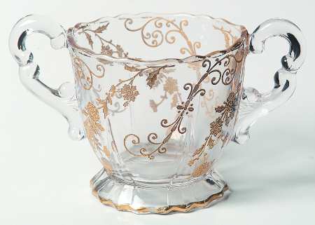 Elaine Clear (Gold Encrusted, Stem 3500) 3400/68 Open Footed Sugar