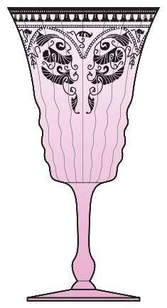 Etch 704 Pink (Stem 3075) Water Goblet