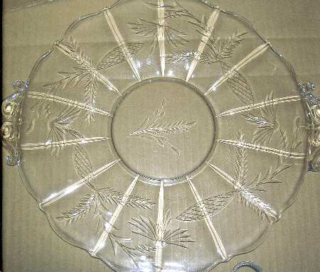 Fuchsia Handled Cake Plate