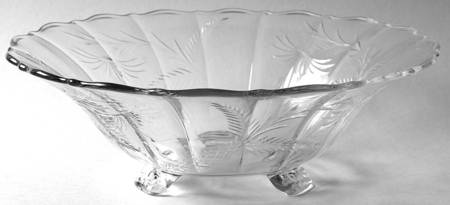 Fuchsia 11" 3-Toed Footed Bowl