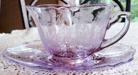 Gloria Heatherbloom  (Stem 3035) Cup and Saucer Set (Shape 3500)