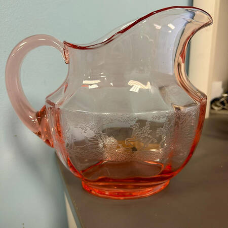 Imperial Hunt Scene Pink (Not Encrusted) 64 Oz Pitcher