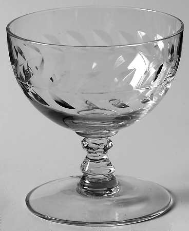Laurel Wreath Clear (Stem 3700) Oyster or Fruit Cocktail