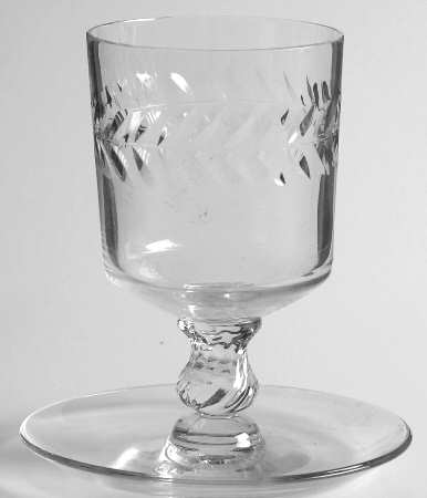 Laurel Wreath Clear (Stem 3700) Footed Cigarette Urn