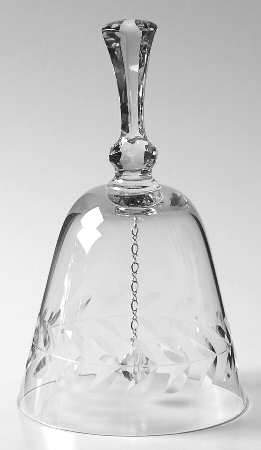 Laurel Wreath Clear (Stem 3700) Bell Made From Goblet