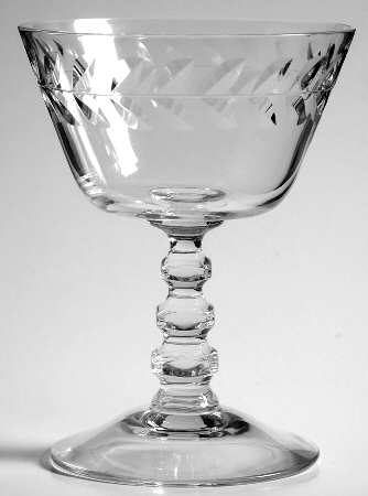 Laurel Wreath Clear (Stem 3139) Champagne/Tall Sherbet