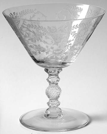 Portia (Stem #3122, Etched) Low Sherbet