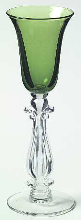 Regency Dark Green (Forest Green) Cordial Glass