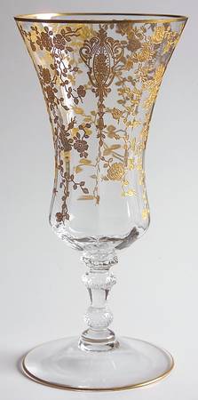 Rose Point Clear (Stem 3500, Gold Encrusted) Iced Tea