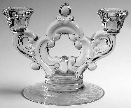 Roselyn 3400/647 2 Light Candlestick (Round Base)
