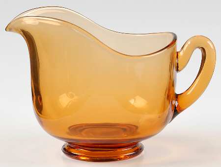 Round Amber Creamer