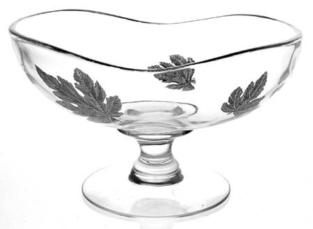 Silver Leaves Small Comport