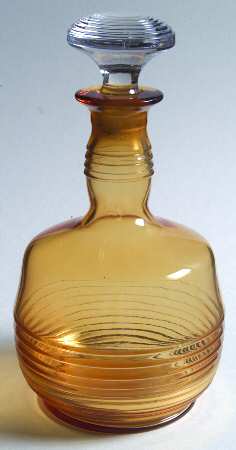 Tally Ho Amber (Amber Bowl & Stem, Stem 1402) Decanter & Stopper