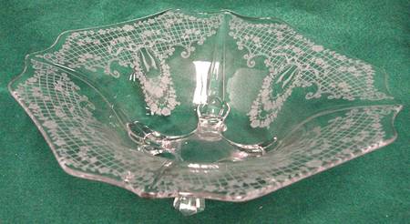 Valencia Clear (Stem 3500) #3400 12" Square 4 Toed Bowl