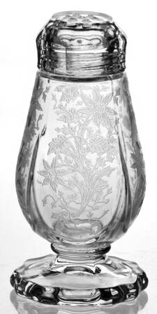 Wildflower Clear 3400/77 Footed Shaker with Glass Lid