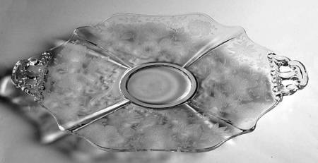 Wildflower Clear 14" 2 Handled Plate (Shape 3400)