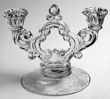 Wildflower Clear 3400/647 2 Light Candlestick (Round Base)
