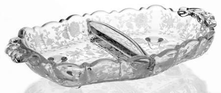 Wildflower Clear #3900 124 Oblong Vertical Divided 2 Part Relish