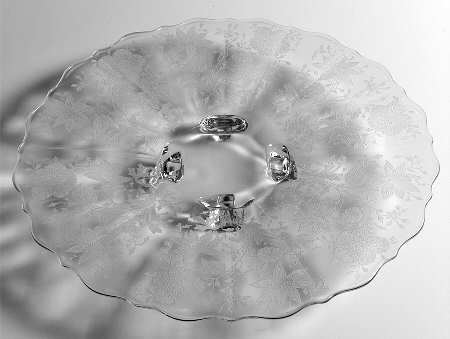 Wildflower Clear Footed Plate