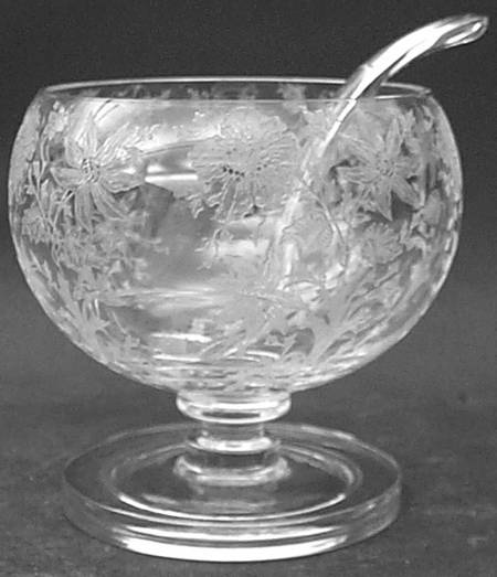 Wildflower Clear Mayonnaise Bowl and Ladle Set