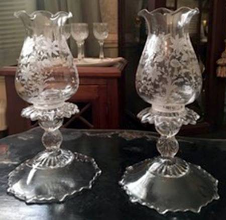 Wildflower Clear Hurricane Lamp & Globe