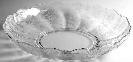 Wildflower Clear 13" Shallow Round Bowl