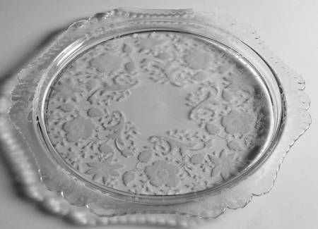 Wildflower Clear 12" Round Relish Tray