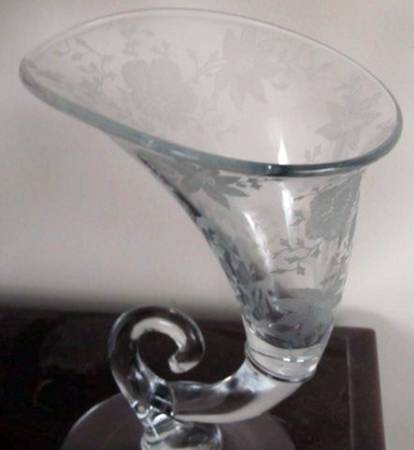 Wildflower Clear Cornucopia Vase