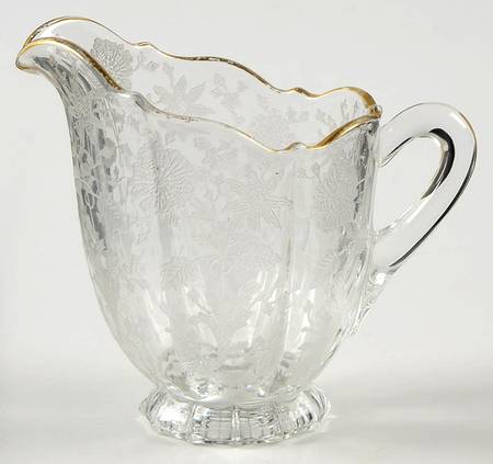 Wildflower Clear (Gold Trim, Stem 3121) Mini Creamer