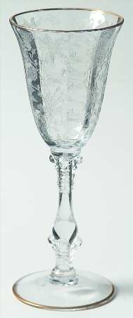 Wildflower Clear (Gold Trim, Stem 3121) Wine Glass