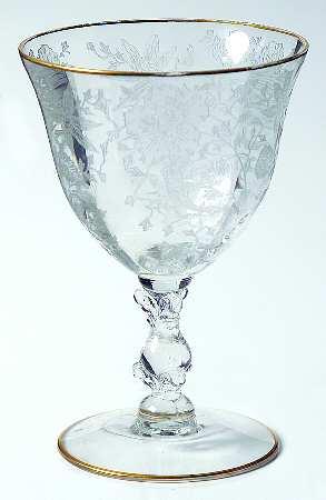 Wildflower Clear (Gold Trim, Stem 3121) Oyster or Fruit Cocktail