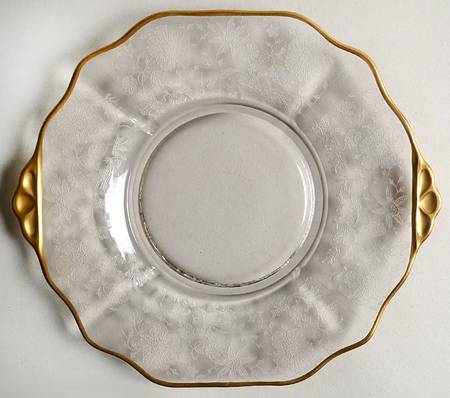 Wildflower Clear (Gold Trim, Stem 3121) Shape 3400 Mayonnaise Underplate