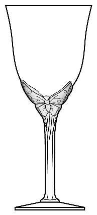 Crystal Butterfly Water Goblet
