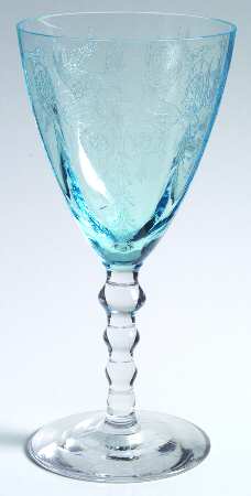 Harding Blue (Stem 24, Blue Bowl) by Central Glass Works