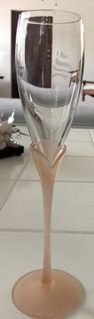 Amaryllis (Coral Satin) Fluted Champagne